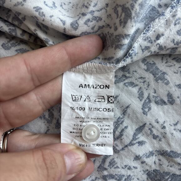 Big Dart Blue & White Patterned Button Down Longsleeve‎ Shirt - Size Large - Picture 6 of 8